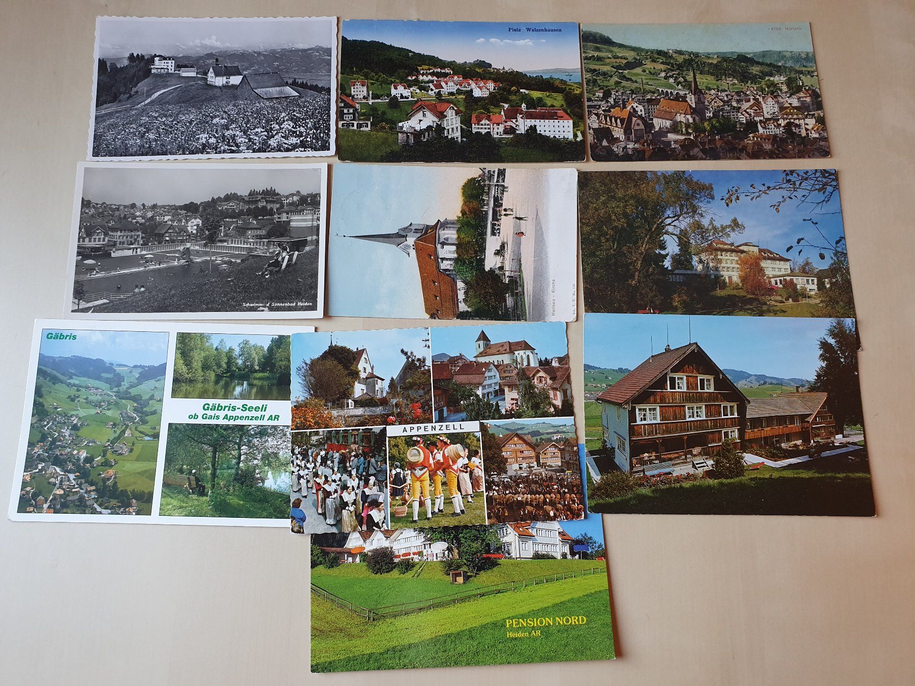 Ansichtskarten: 10 x Karten Appenzell ab 1922 – Gebraucht aus Stansstad von collectorsshop