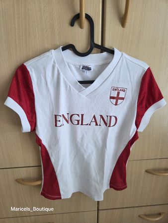England Football Jersey White Red Size S