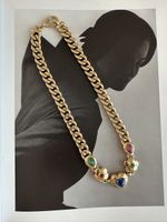 Ultima Edizione Collier (Halskette) mit Herz und Blumenanhän