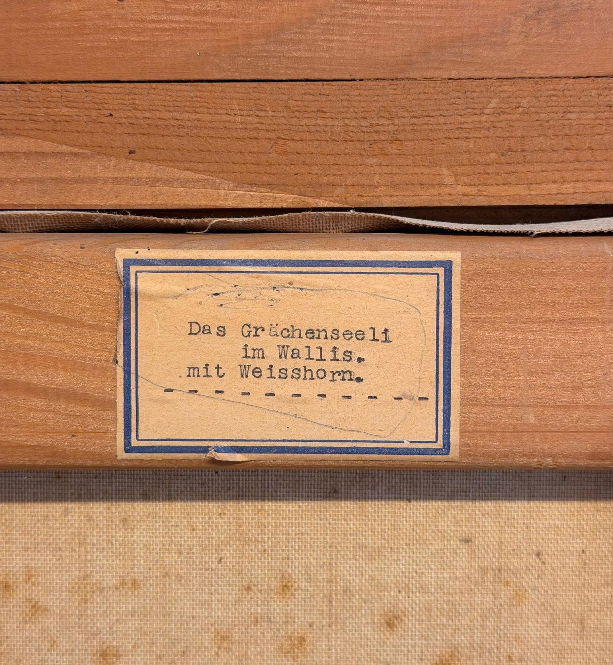 Gemälde: Ölgemälde "Grächenseeli im Wallis mit Weisshorn" A. Pinella – Gebraucht aus Staufen von niv_97dc 7