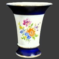 💙 Meissen Trompetenvase – Kobaltblau & Gold – 1. Wahl! 💛