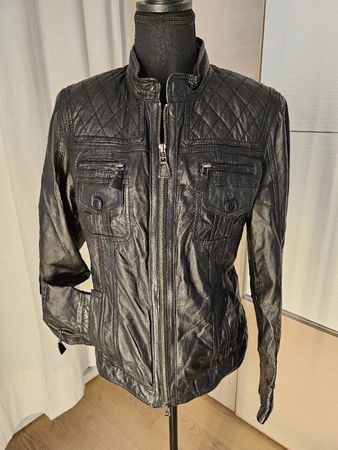 Blouson en cuir véritable Bianca, taille 38 - Super état!