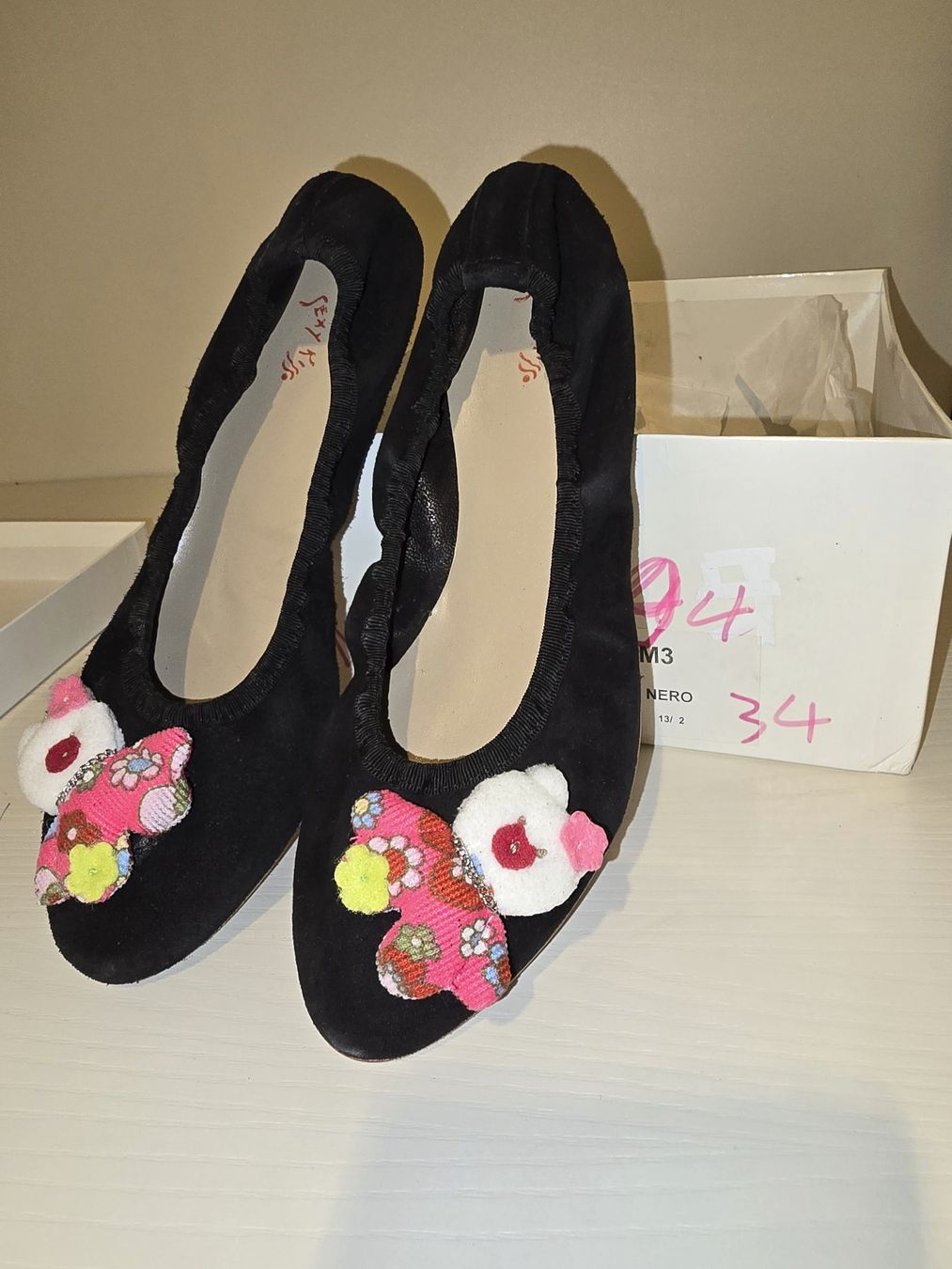 Scarpe per ragazze: Ballerinas Camoscio - EU 34 – Nuovo e nell'imballaggio originale da Chiasso venduto da Arina888