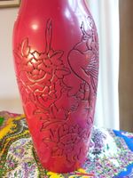 Rotlack elegante Vase China/Japan