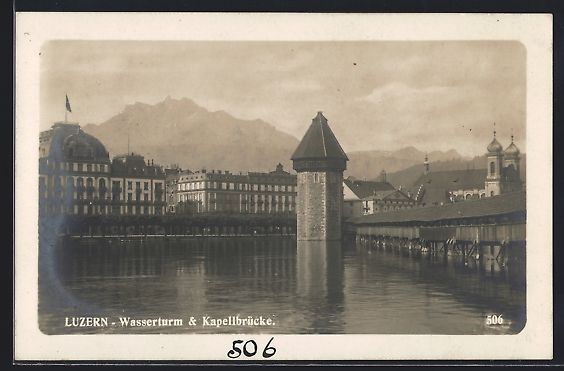 Ansichtskarten: Luzern, Wasserturm und Kapellbrücke mit – Gebraucht aus Berlin von bartko-reher