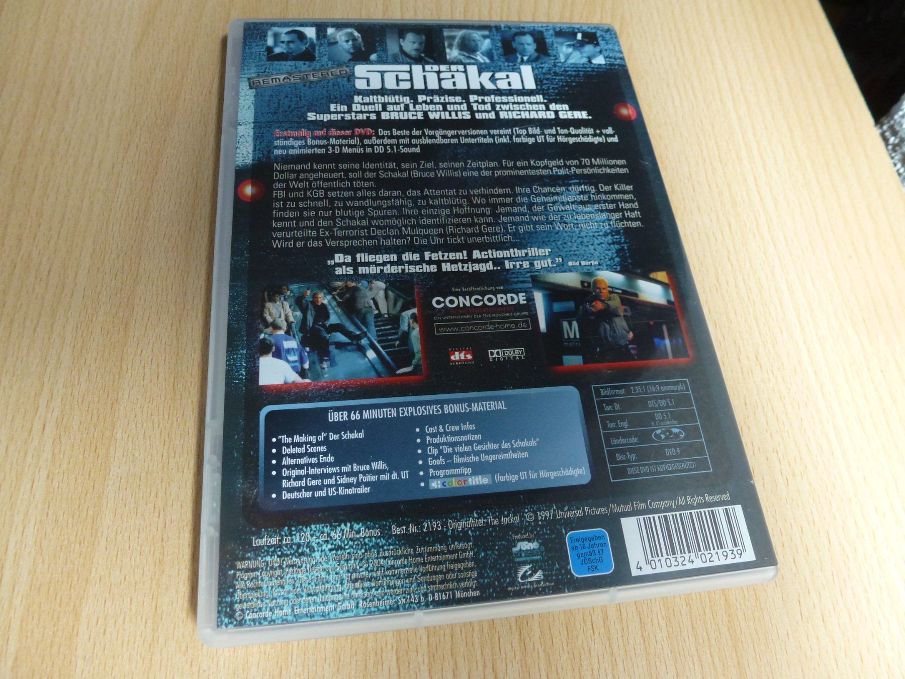 Tutti i DVDs: Der Schakal – Usato da Hombrechtikon venduto da HGK50 1