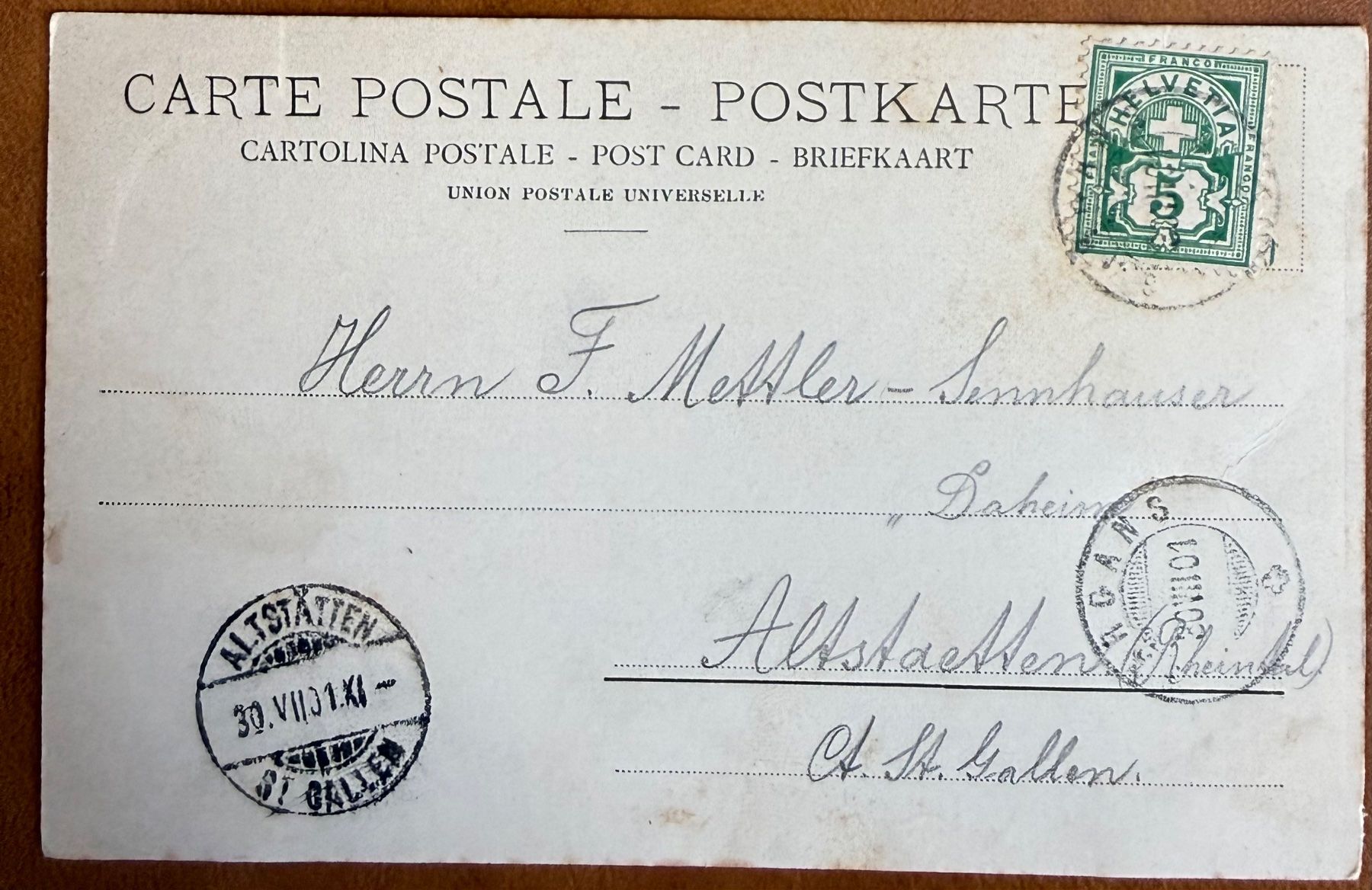 Cartoline postali: Sargans - 1901 – Usato da Lutry venduto da Ediego 1