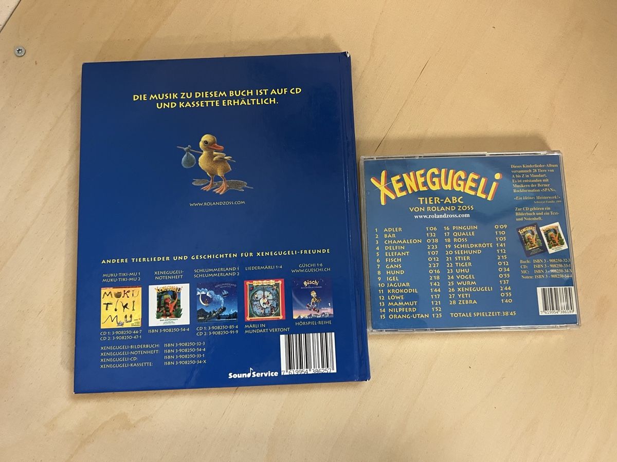 Libri: Xenegugeli Tier-ABC Buch mit CD von Roland Zoss – Usato da Schänis venduto da Federi86 2