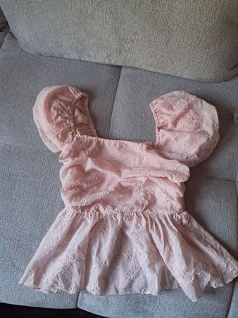 Sommer Bluse, Grösse 36, Rosa, Neuwertig mit Stickerei