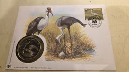 1987 Medallienbrief WWF Klunkerkranich