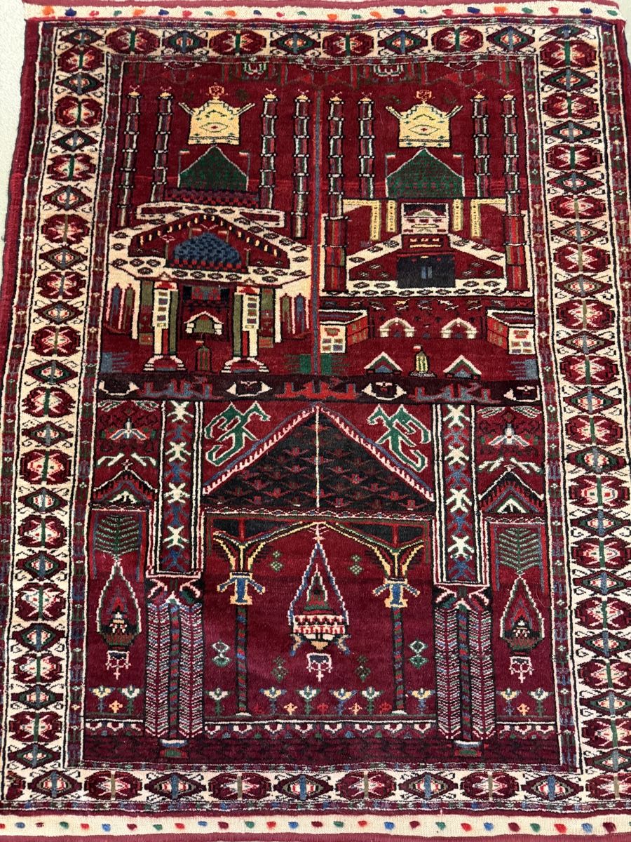 Tapis: Orientteppich Gebetsteppich rot mit Muster  – D'occasion à Strengelbach par RaenAntikDesign 1