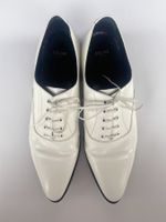 Celine. Hedi Slimane. White Oxford New Wave Boots. Size 43