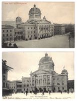 2 Karten Bundeshaus Bern - 1904