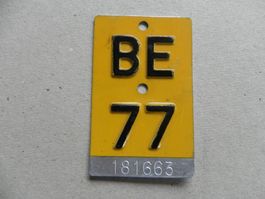 Mofanummer Mofa Nummer BE 77 Bern 1977 Töffli Geschenk