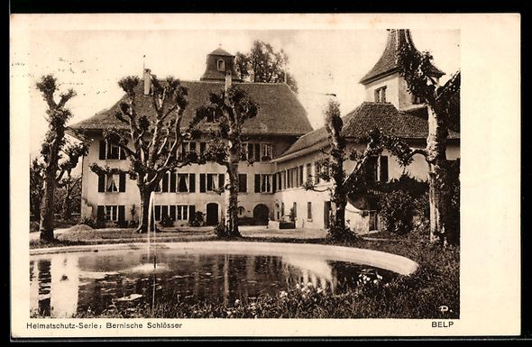 Cartoline postali: AK Belp, Schloss und Teich – Usato da Berlin venduto da bartko-reher