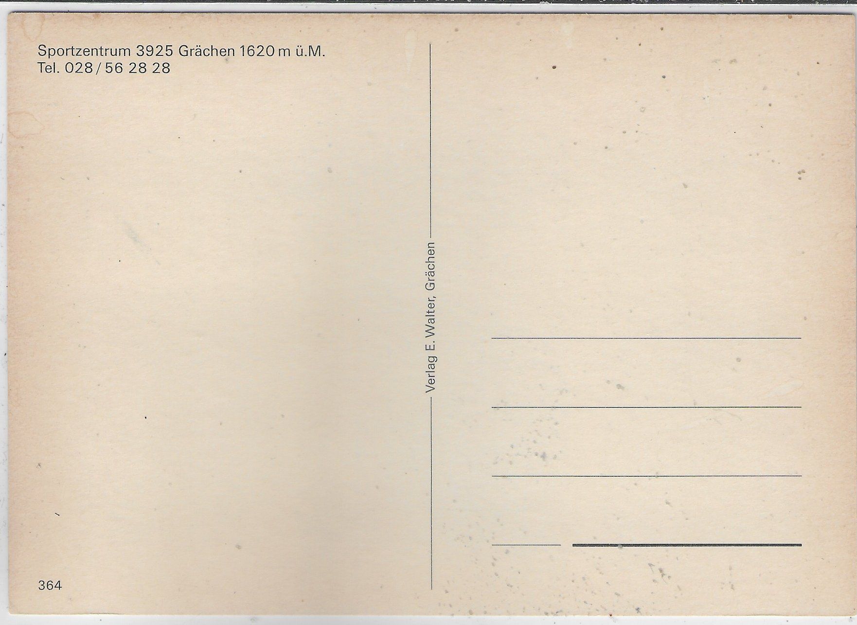 Cartoline postali: Sportzentrum - Grächen – Usato da Ettingen venduto da Kartenplanet 1