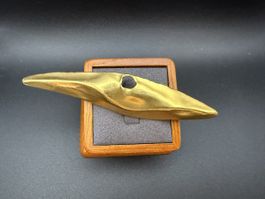 Elegante Vintage Goldfarbe Brosche - Design
