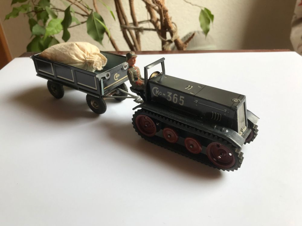 ANCIEN JOUET Tracteur Routier Jouet En Tôle Charles Rollet