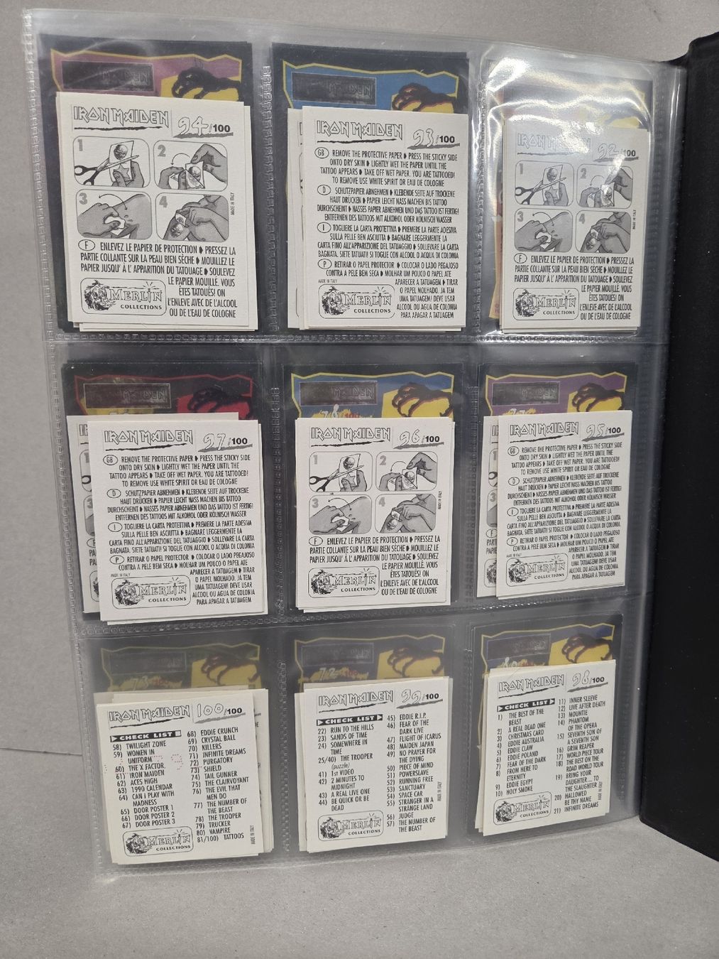 Karten: Iron maiden Stickers Merlin KOMPLETT – Gebraucht aus Rupperswil von kingoftwilight 7