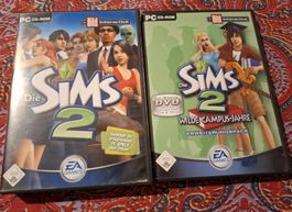 "Die Sims 2" PC CD-ROM 4er Box + Erweiterungspack 