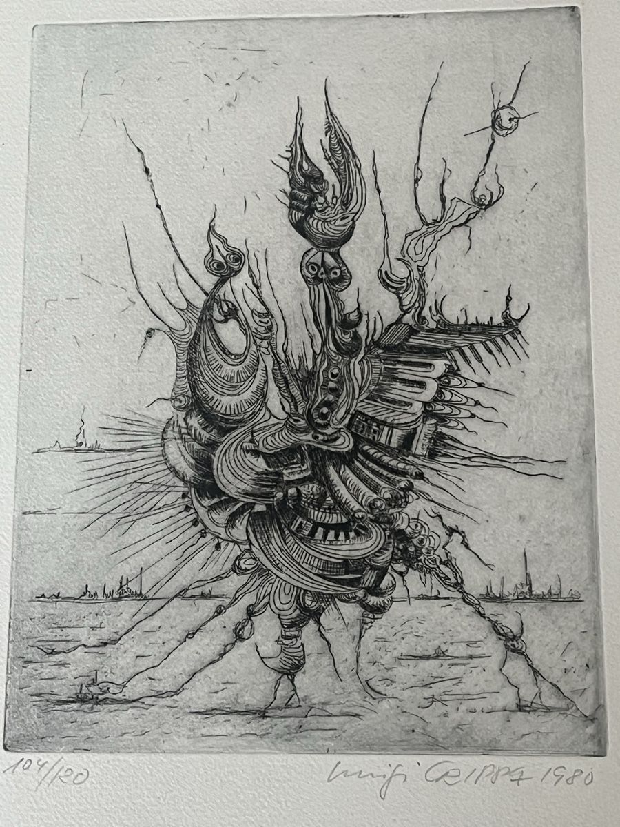 Grafiken & Lithographien: Luigi Crippa, Lithografie 1980 – Gebraucht aus Laupen BE von Rohe5500 1
