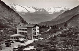 Simplonpass, Hotel Simplon Blick, gelaufen 1956 (oder 1965?)