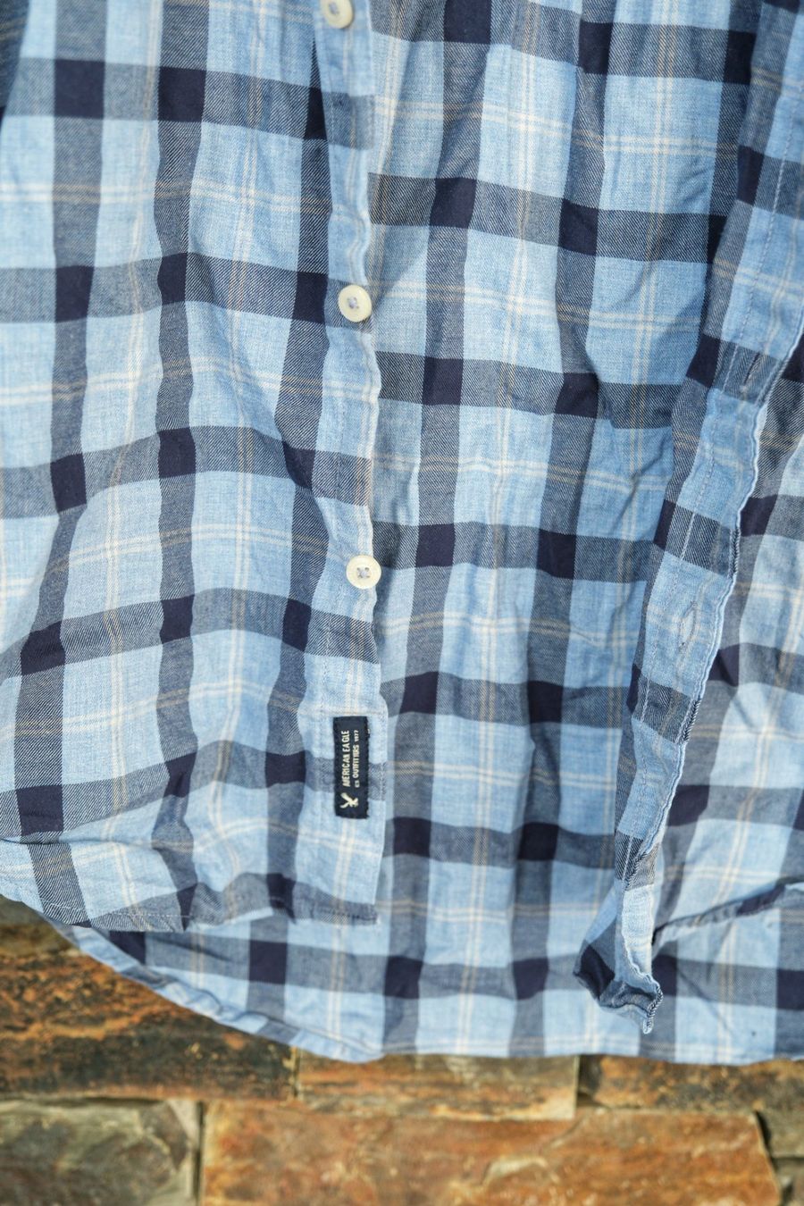 Camicie: Hemd  AMERICAN EAGLE Gr. M blau karriert – Usato da Wohlen AG venduto da Exitburn 3