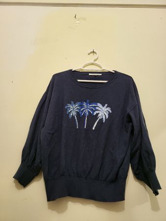 Pull Gerard Darel coton et cachemire, motif palmiers🌴