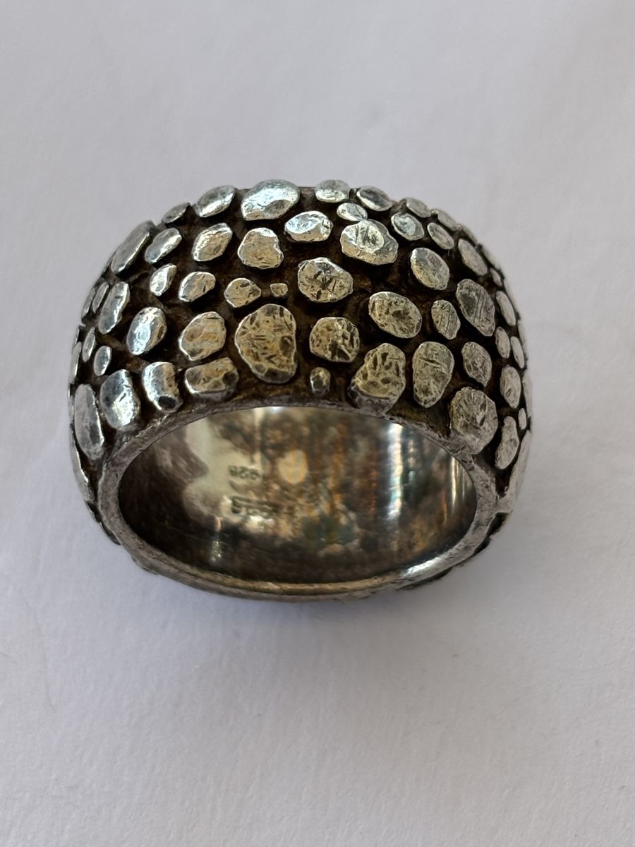 Bagues: Ring 925 Silber Steinmuster für  – D'occasion à Langnau am Albis par flusspflege