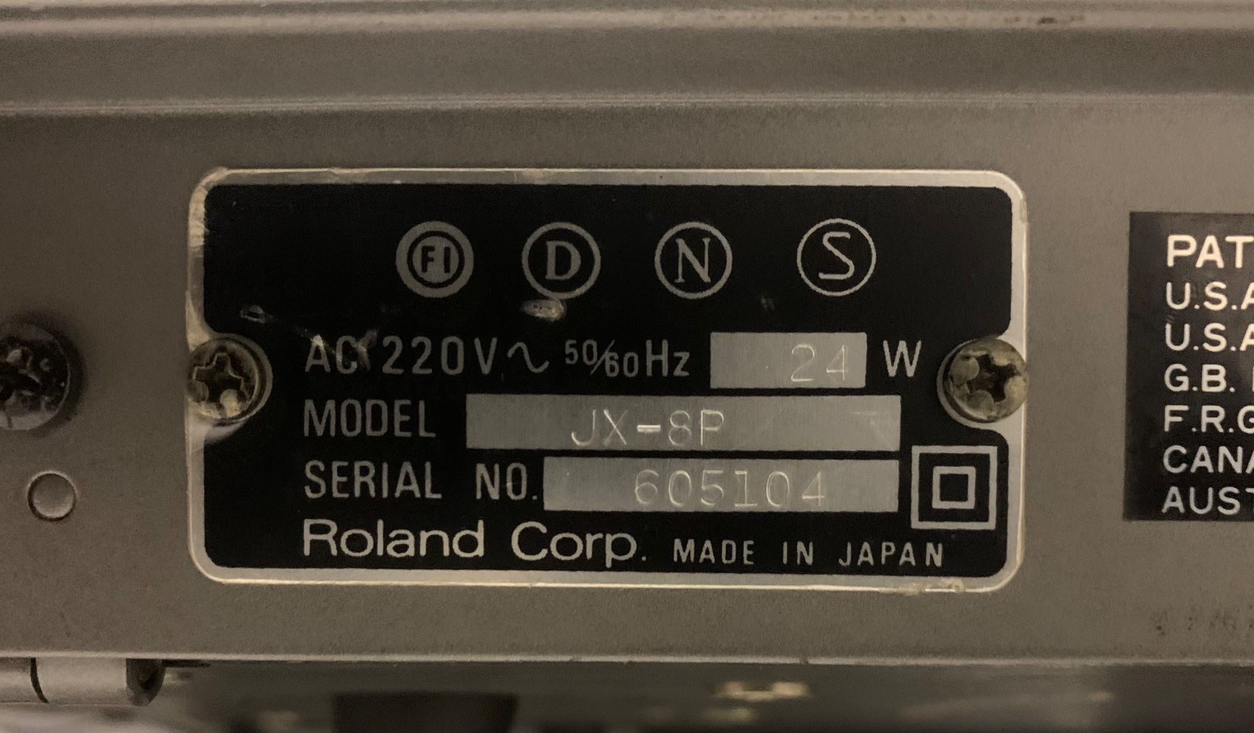 Roland Strumenti musicali: Roland JX-8P + PG800 – Usato da Schötz venduto da sky3000 4