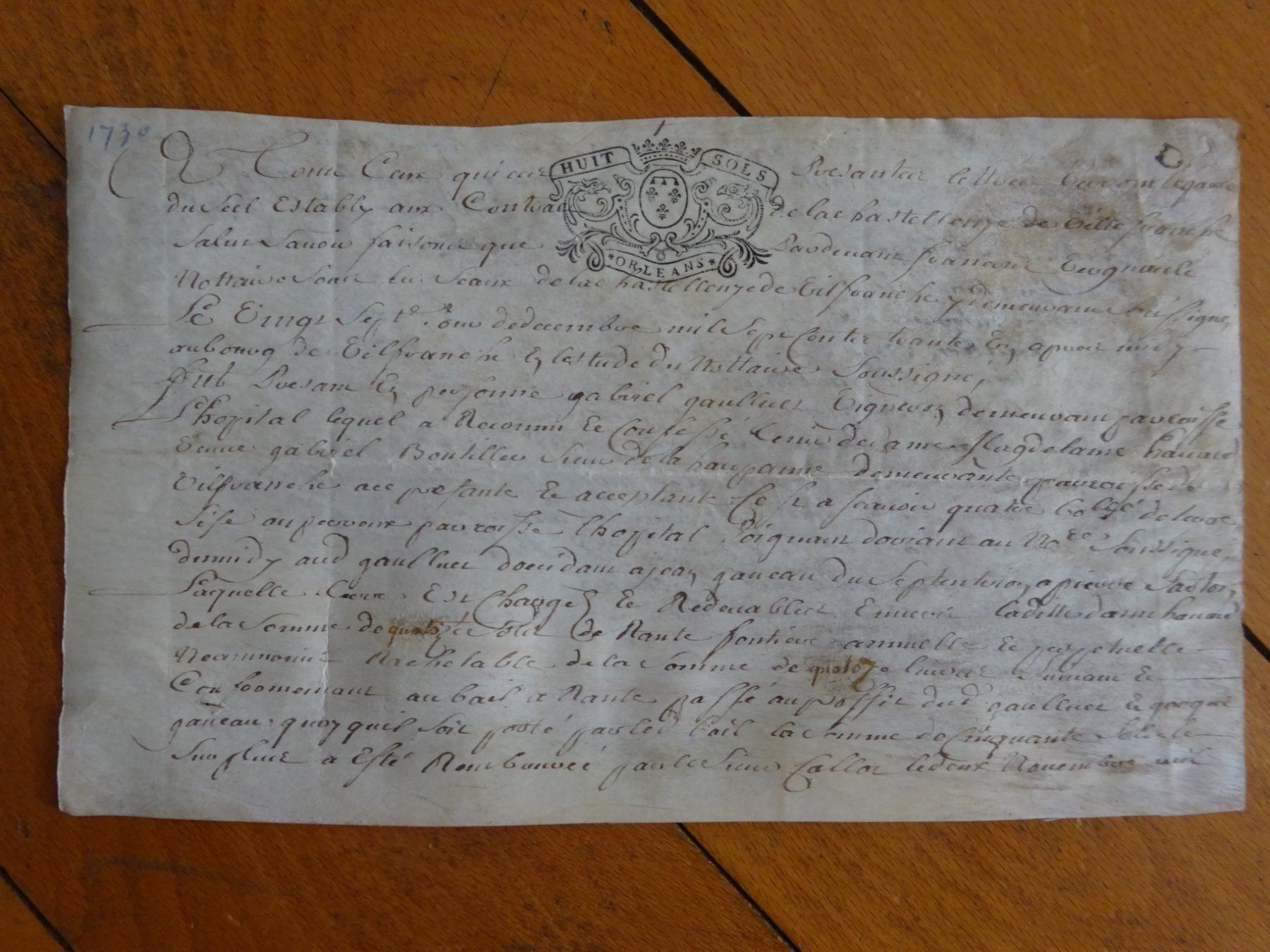Documenti: Handzettel Pergament 1730 – Usato da Esslingen venduto da eintagammeer