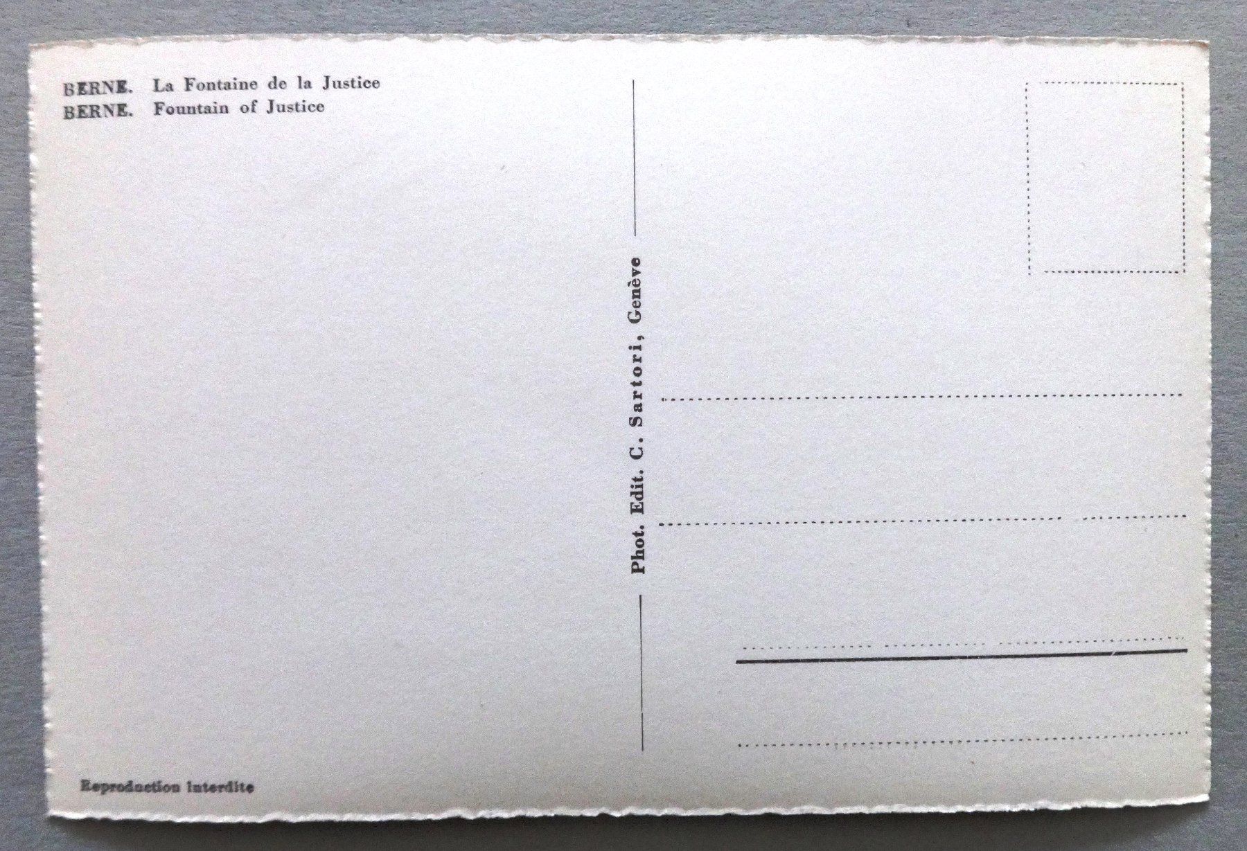 Cartoline postali: Bern - Gerechtigkeitsbrunnen – Usato da Fétigny venduto da Billy2miny 1