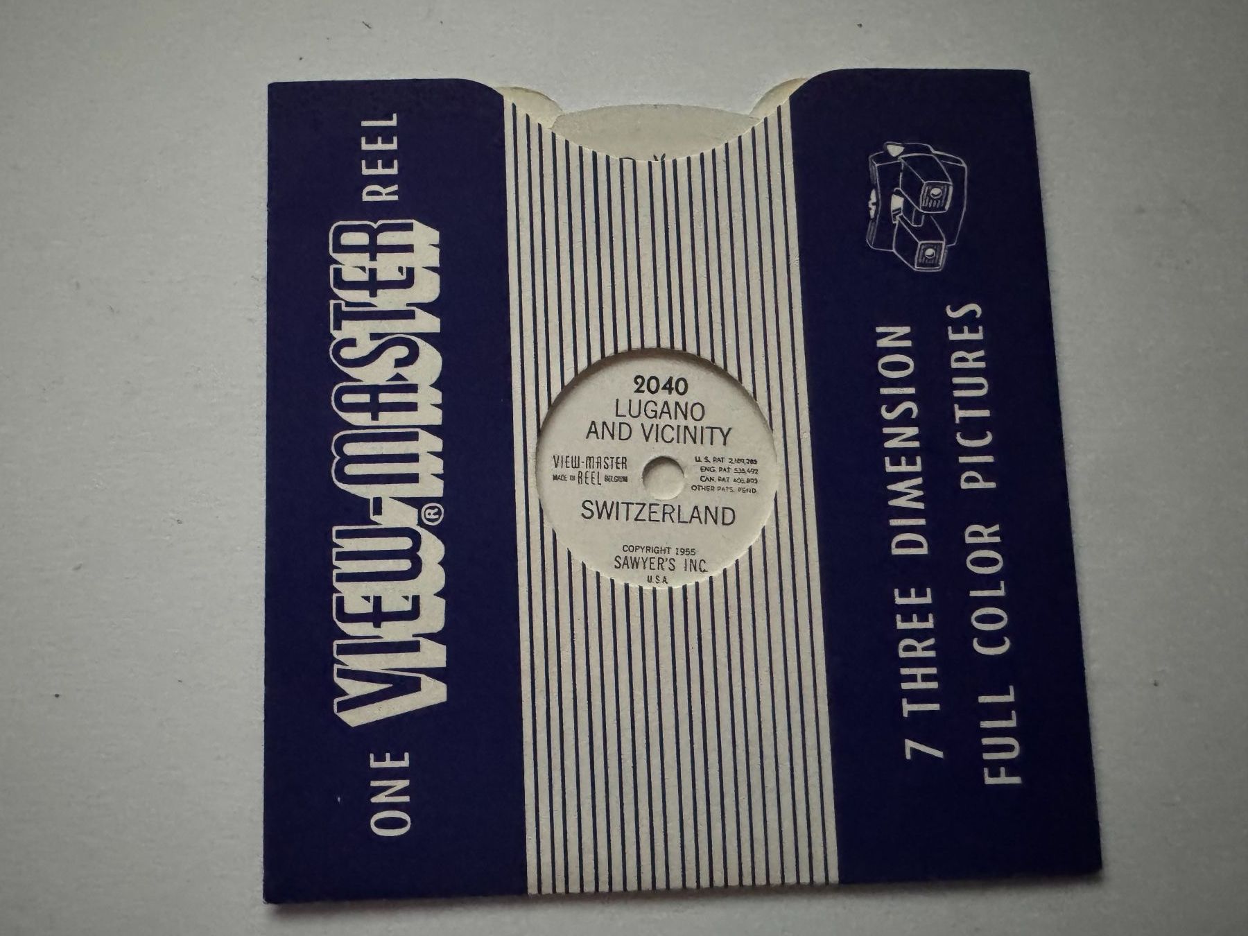 View-master Giocattoli: View-Master 3D: Nr. 2040 LUGANO AND VICINITY SWITZERLAND – Usato da Tegerfelden venduto da siebenmacky