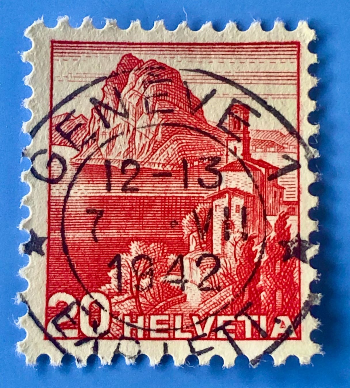 Tutti i francobolli: Nr.215 Landschaftsbilder Stempel  Geneve    – Usato da Aarau venduto da Billa007