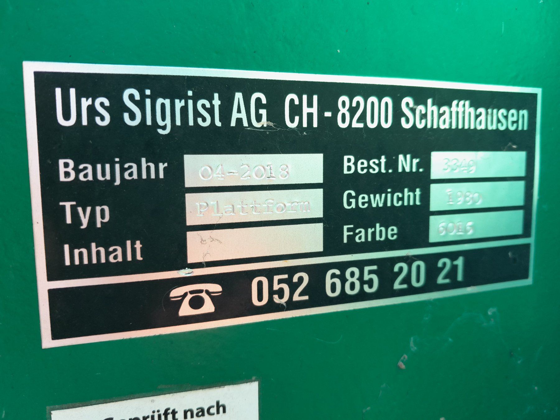 Contenitori edile: Abrollpritsche Neuwertig – Usato da Schmiedrued venduto da Bolligerracing 3