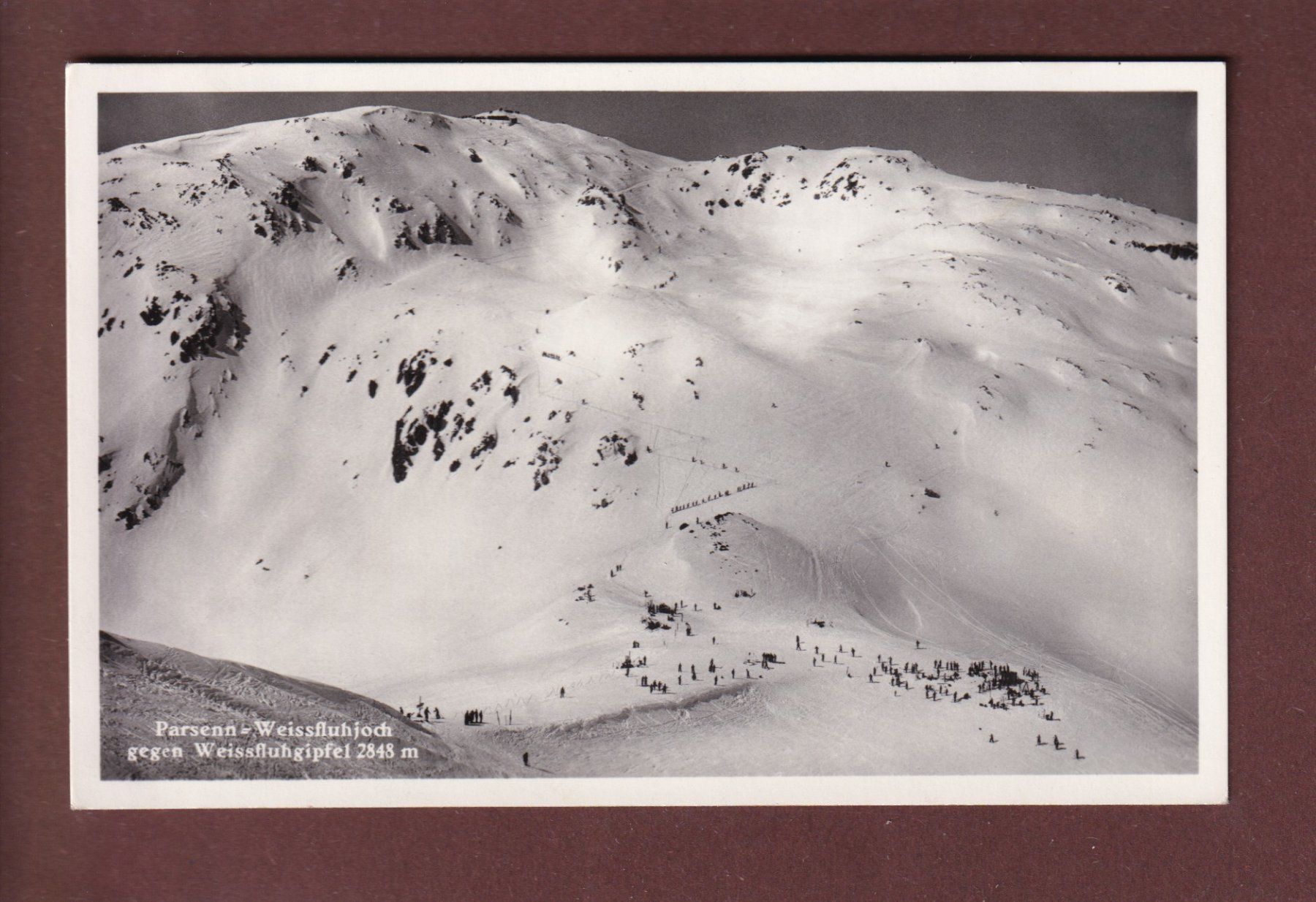 Cartoline postali: Davos - PARSENN-WEISSFLUHJOCH - 1935 – Usato da Pully venduto da nicecards