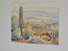 6 Original AQUARELLE   von EMIL BÄRTSCHI Detligen