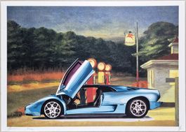 Death NYC Ed Pop Art Druck " Hopper Gas Lamborghini