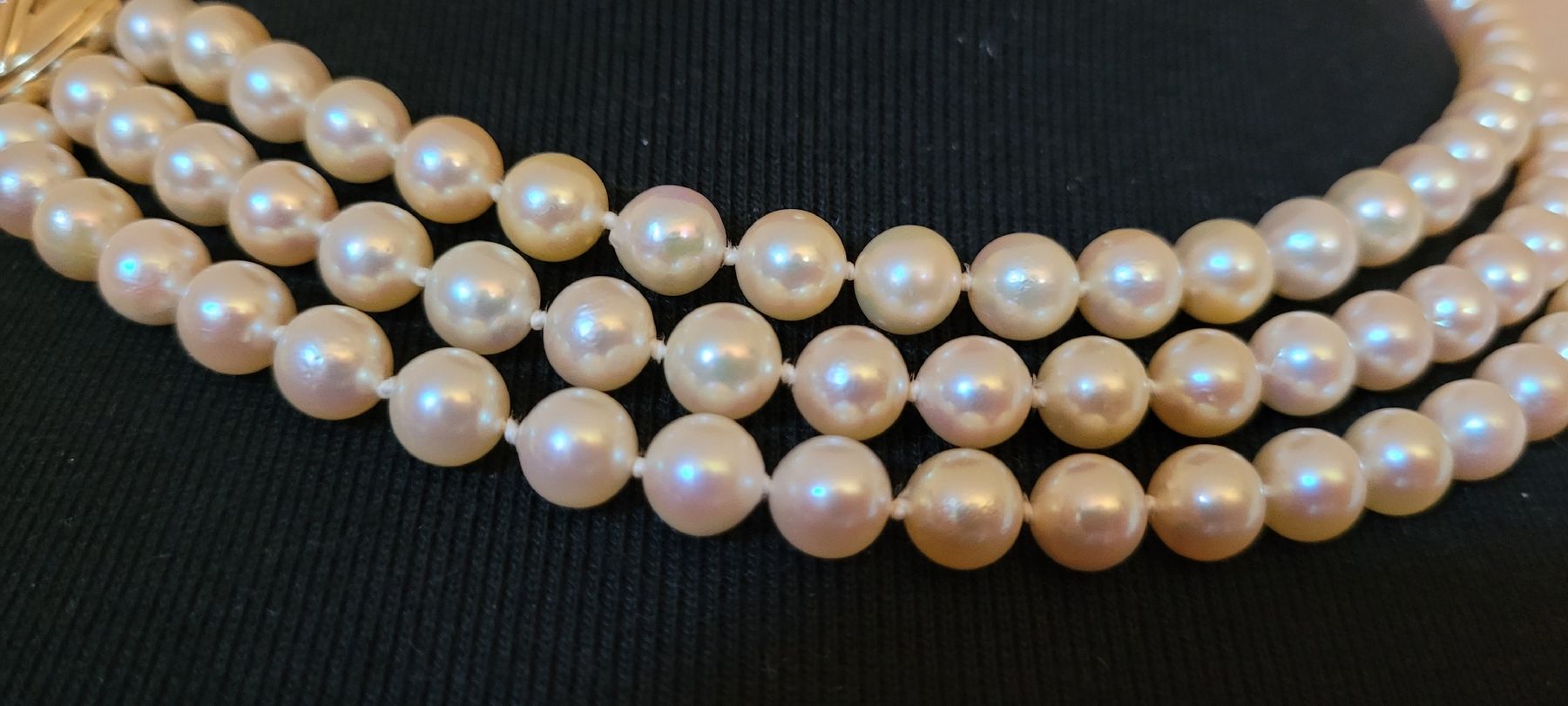 Catenine: Perlencollier 3 Rang Perfekt Precious Anmutig Einzigartig – Usato da Winterthur venduto da Gartenoase144 9
