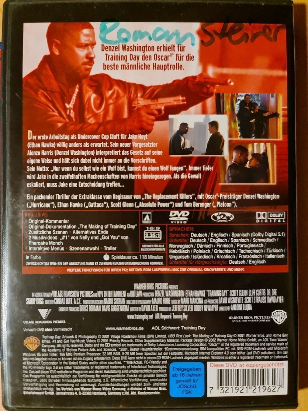 Tutti i DVDs: Training Day – Usato da Dintikon venduto da Vexi 1
