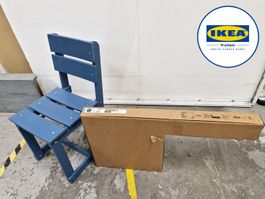 IKEA OMMJÄNGE Stuhl lasiert/blau  50594678