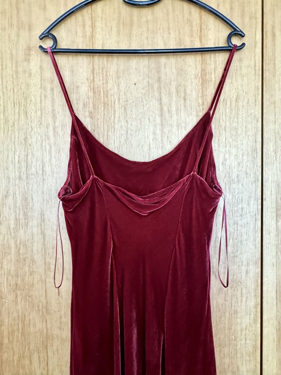 Zara Vestiti: Zara Samtkleid, Gr. L, Bordeauxrot – Usato da Igis venduto da jul_7vgf 2