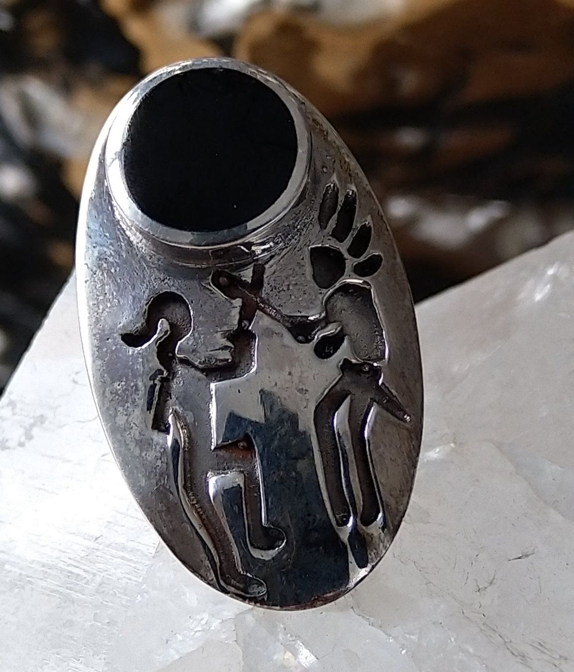 Orecchini pendenti & Orecchini a lobo: INDIANER OHRRINGE MIT ONYX IN SILBER – Usato da Romanshorn venduto da BoutiqueA 2