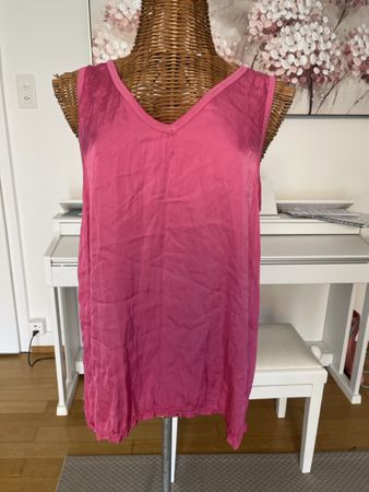 Top pink V-Ausschnitt, Made in Italy, ca. 38
