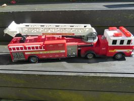 Feuerwehrauto mit Leiter, Vintage Spielzeugauto, Rot!