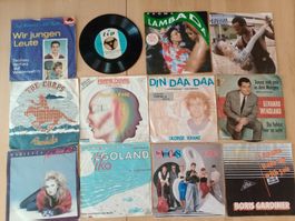 Schallplatten Sammlung 12 Stk. 7 Zoll Platten divers gute...