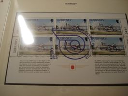 Guernsey, 1989, Satz Blocks Flughafen Guernsey, ** + ET-o