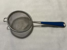 Teesieb Vintage Retro blau Ø 7cm Edelstahl rostfrei