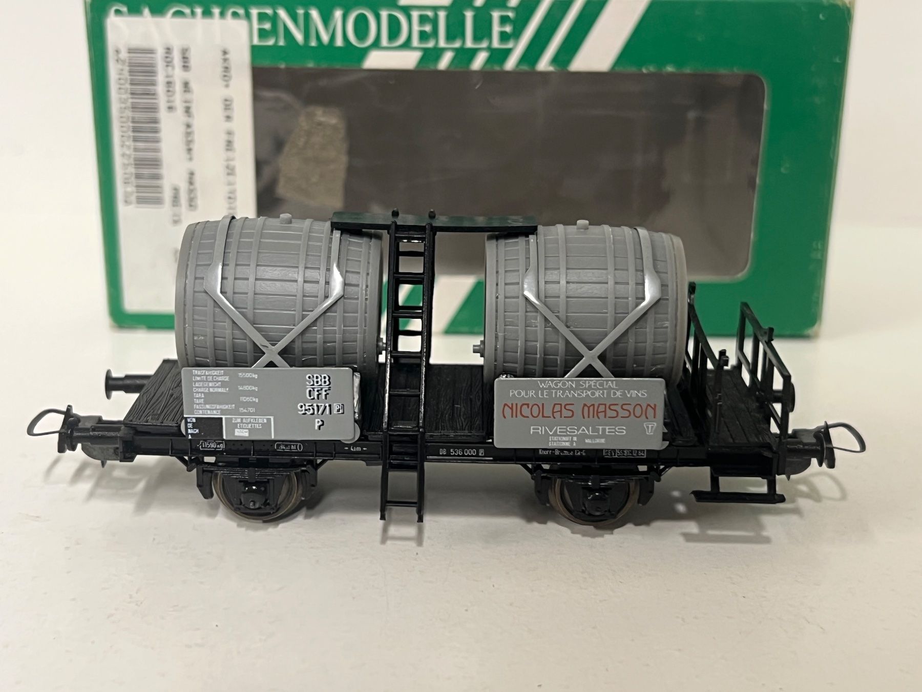 Modellini di ferrovie: SACHSEN MODELLE 16016 SBB  Weinfasswagen MASSON H0 DC – Nuovo (secondo la descrizione) da Geroldswil venduto da TopTrain54 5