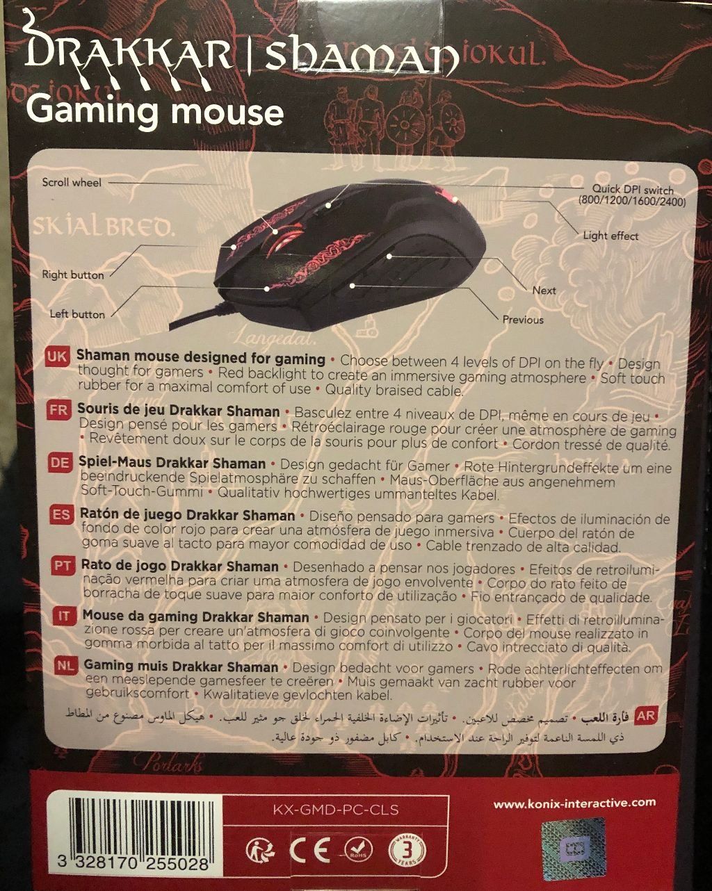 Mouse: Drakkar Shaman Gaming Mouse, Black, USB, Neu – Nuovo e nell'imballaggio originale da Richterswil venduto da compars 1